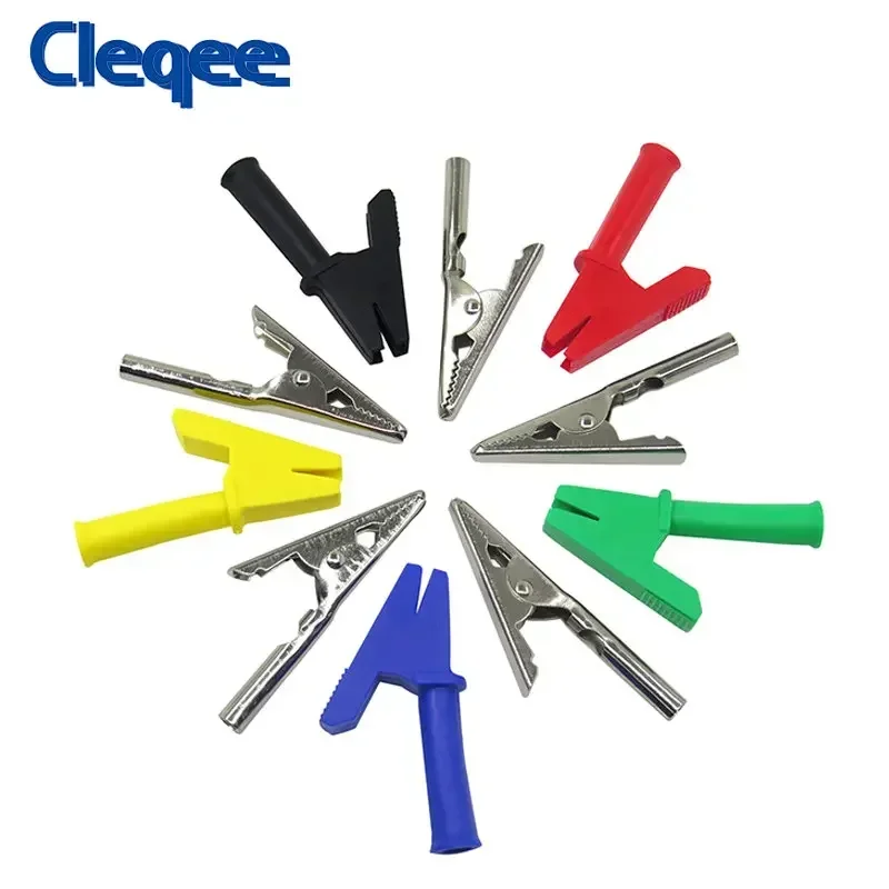 Alligator Clips Testing tool 4mm socket Safety Crocodile clamps for banana plug or welding 10PCS 1000V 20A