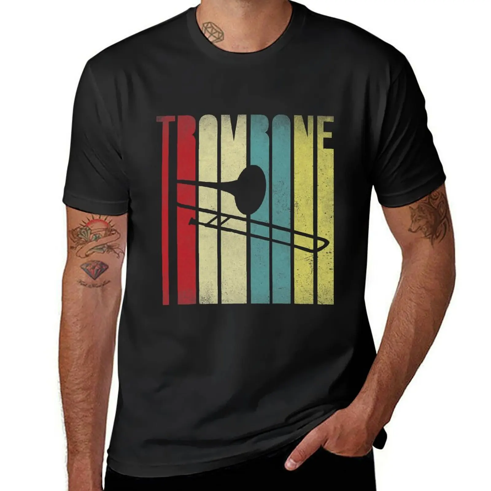 

Retro Vintage Trombone Shirt Marching Band Trombonist Gift T-shirt customs design your own sublime mens plain t shirts
