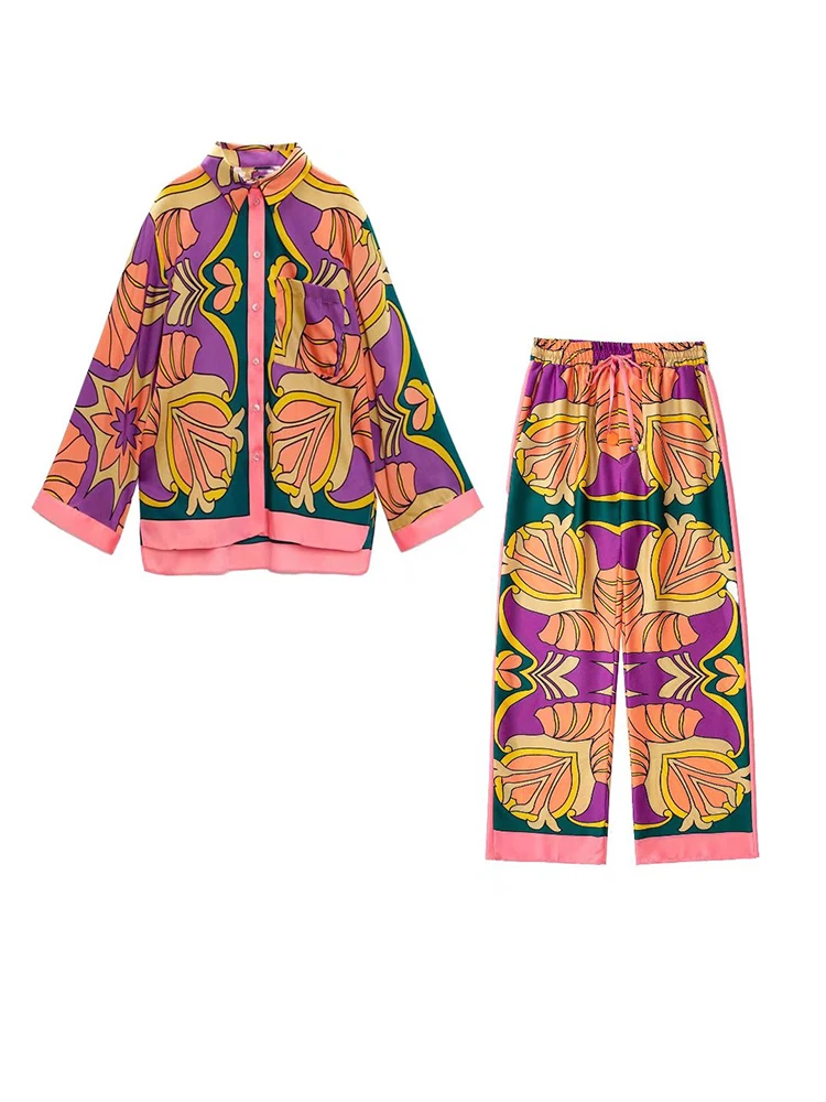 Vintage Print Women's Suit