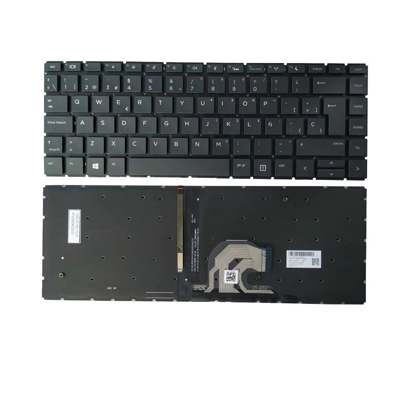 Tastiera Per Laptop Spagnola Kbhub Per Hp Probook 440 G6 445 G6 440 G7 445 G7 L38138-Dd1 Retroilluminata