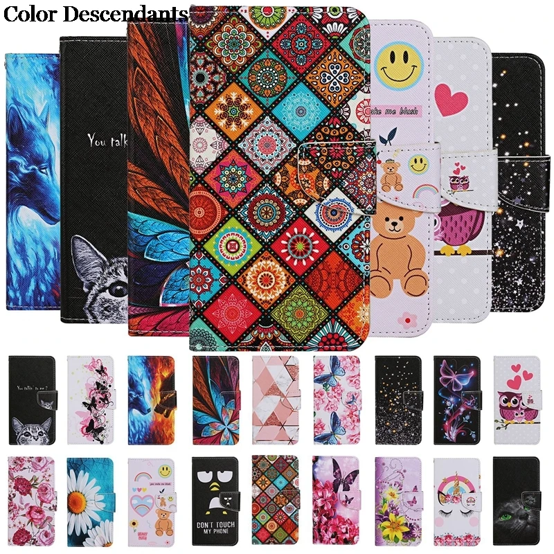 Mi Note 10 Lite Case On For Xiaomi Mi Note 10 Pro Case Painting Wallet Flip Leather Cover For Xiaomi Mi Cc9 Pro Mi 10 Lite Case