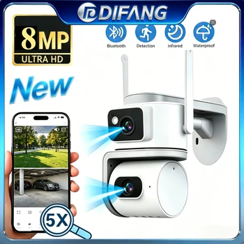 DIFANG V380 Pro 4K 8MP WiFi Security Camera Dual Screen 360° PTZ Home Security Protection Surveillance WiFi CCTV Outdoor 1