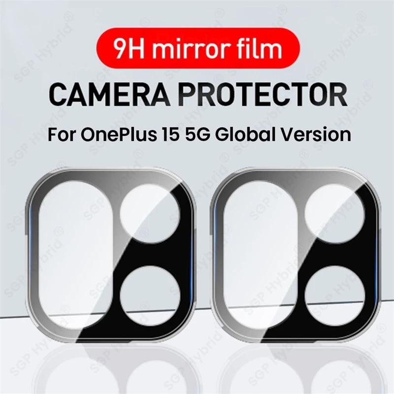 2Pcs 3D Curved Tempered Glass Camera Protector Lens Cap