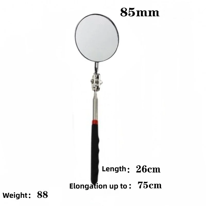 Teleskop Inspektionsspiegel Mit Weiße Zwei LED 84x52 Mm Länge 87 Cm