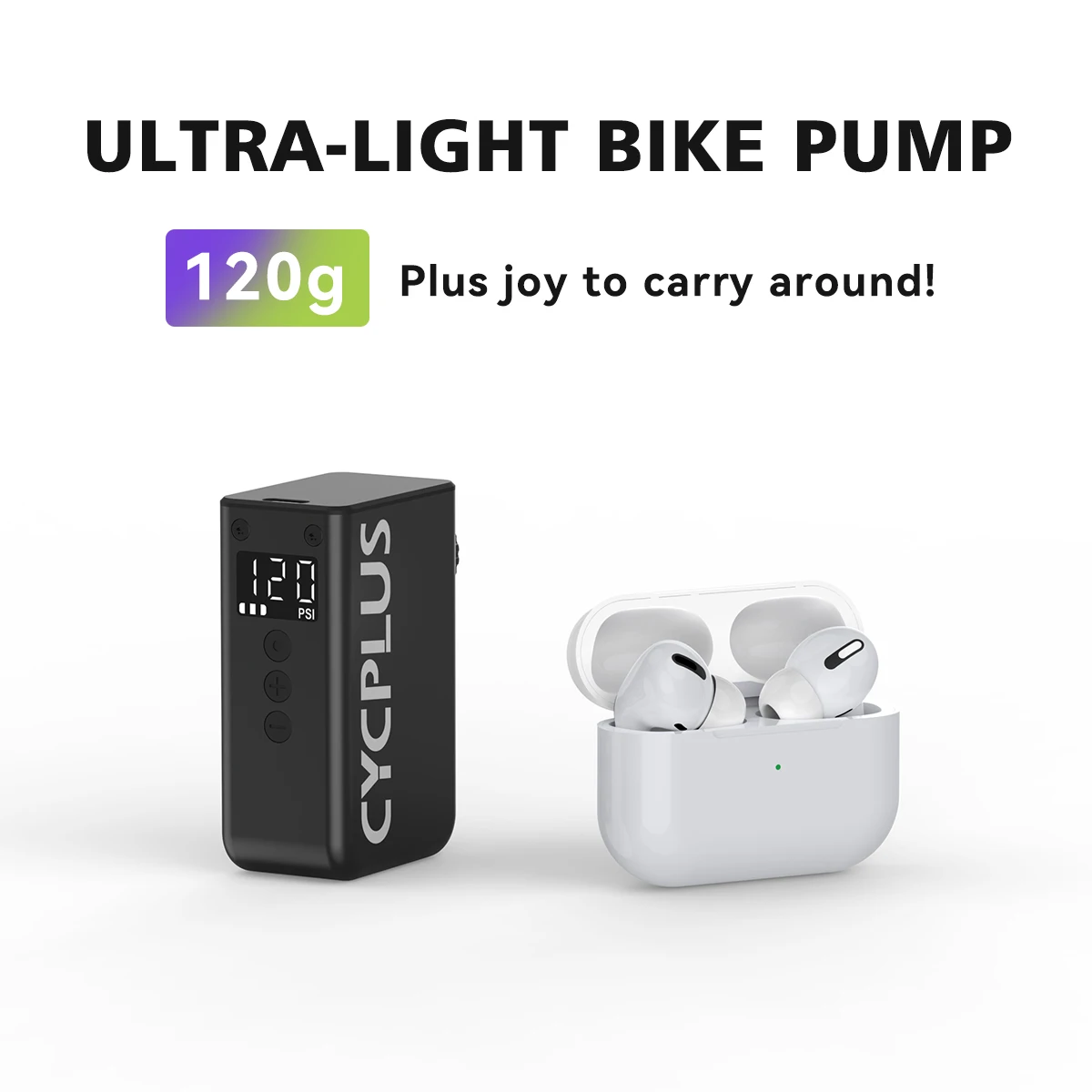 CYCPLUS AS2pro ミニポータブル電動エアポンプ自転車コードレス