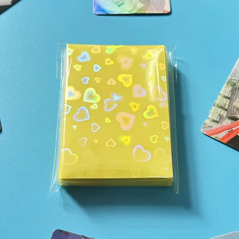 Heart Sleeves Color Photo Card Sleeve Photocard Holder Kpop Popcorn Sleeves Photo Card Packaging BQ01 photo card holder card holder card protector idol card protector 50PCS
