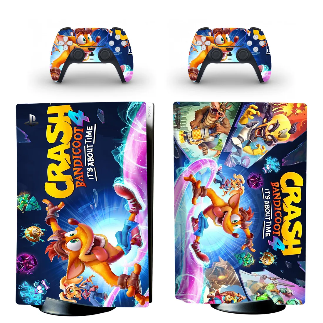 Crash Bandicoot Ps5 Skin Decal Cover for Playstation 5 and 2 Controllers  Sticker (Disc Edition for PS5) : : Videogames