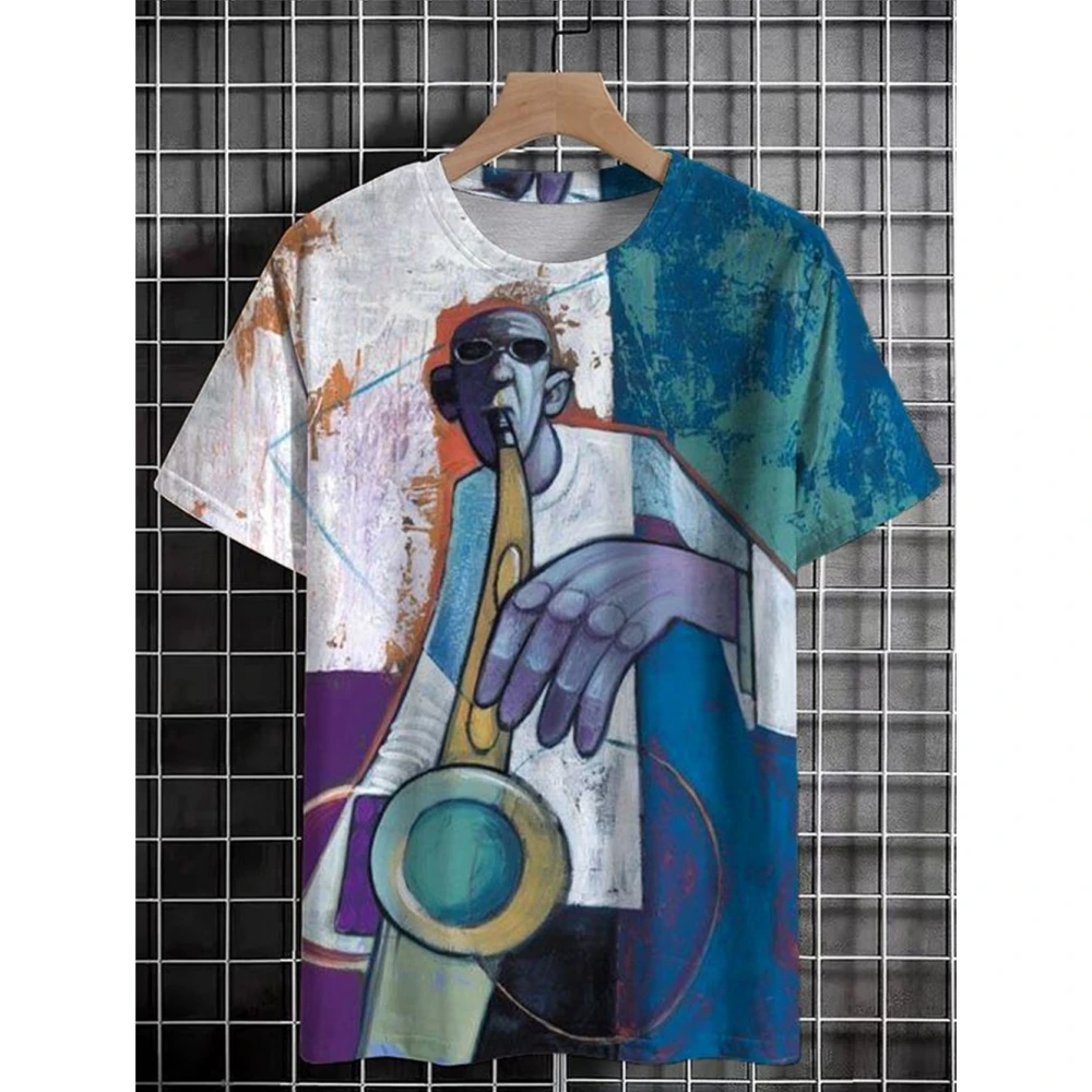 

Men's T-Shirt Casual Fashion 3d Print Short Sleeved Summer Retro T-Shirt For Men Clothing Street Breathable T Shirt Top Tee