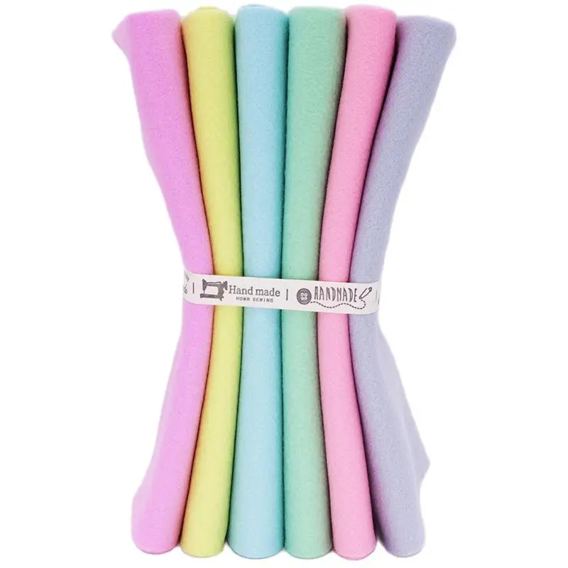 6Pcs/Lot 25cmx28cm CMCYILING Felt Set Soft Fabric For Needlework DIY Sewing Dolls Crafts Polyester Cloth Handmade Material