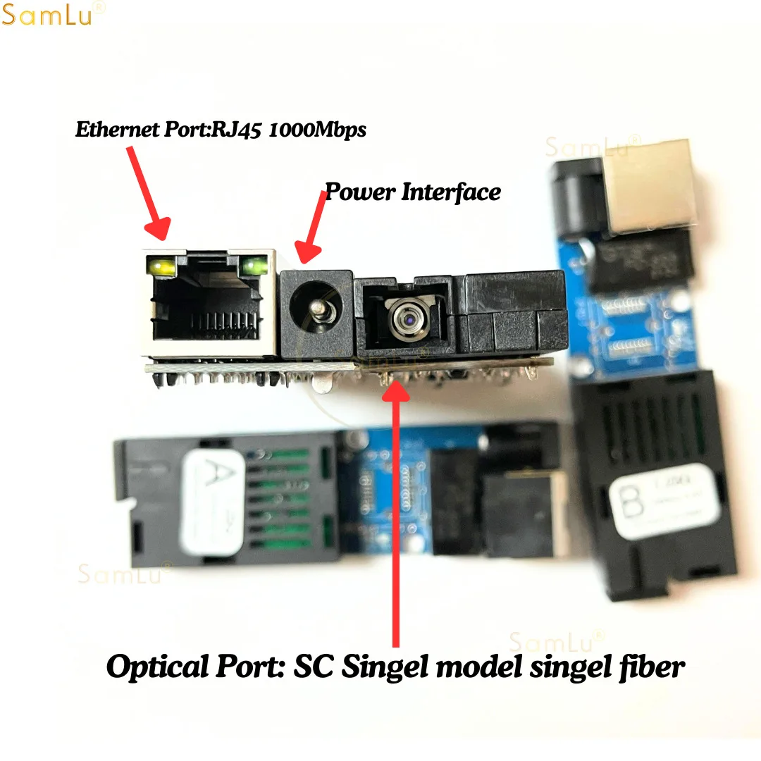 1-10Pair Mini Gigabit Fiber Optical Media Converter UPC/APC SC-Port 10/100/1000Mbps Single Mode 3km POST FREE