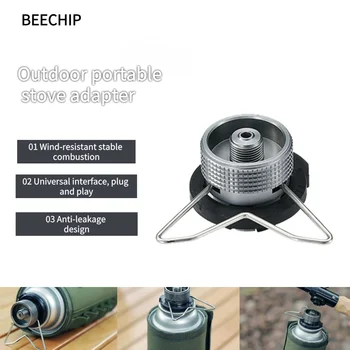 Butane Adapter with Bracket Gas Cartridge Head Conversion Adapter Nozzle Bottle Type Input Screw Type Lindal Valve Output 2023 1