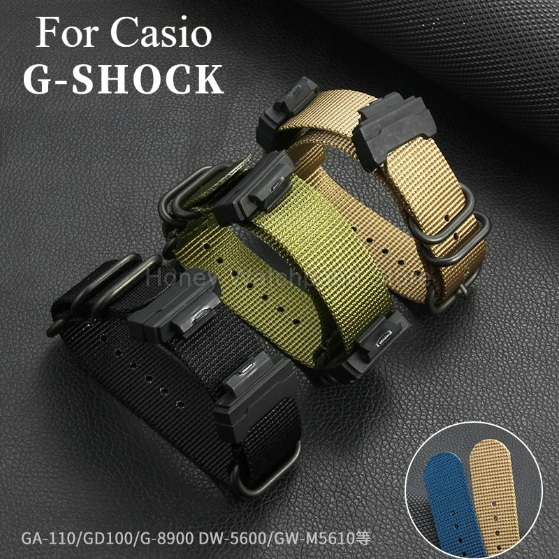 CINTURINO INF Cinturino Casio G-Shock: Cinturino In Nylon Per Dw 5600 Ga 110 Nero 156861026