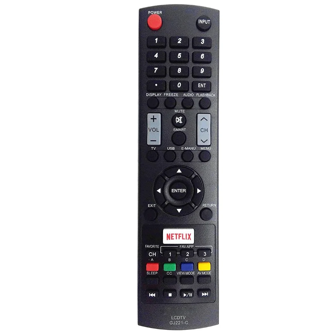 Control remoto GJ221-C para TV Sharp LCD/LED LC32LE653U LC40LE653U LC43LE653U LC-43LE653U LC-48LE653U LC55LE653U LC65LE645U LC-65LE645U