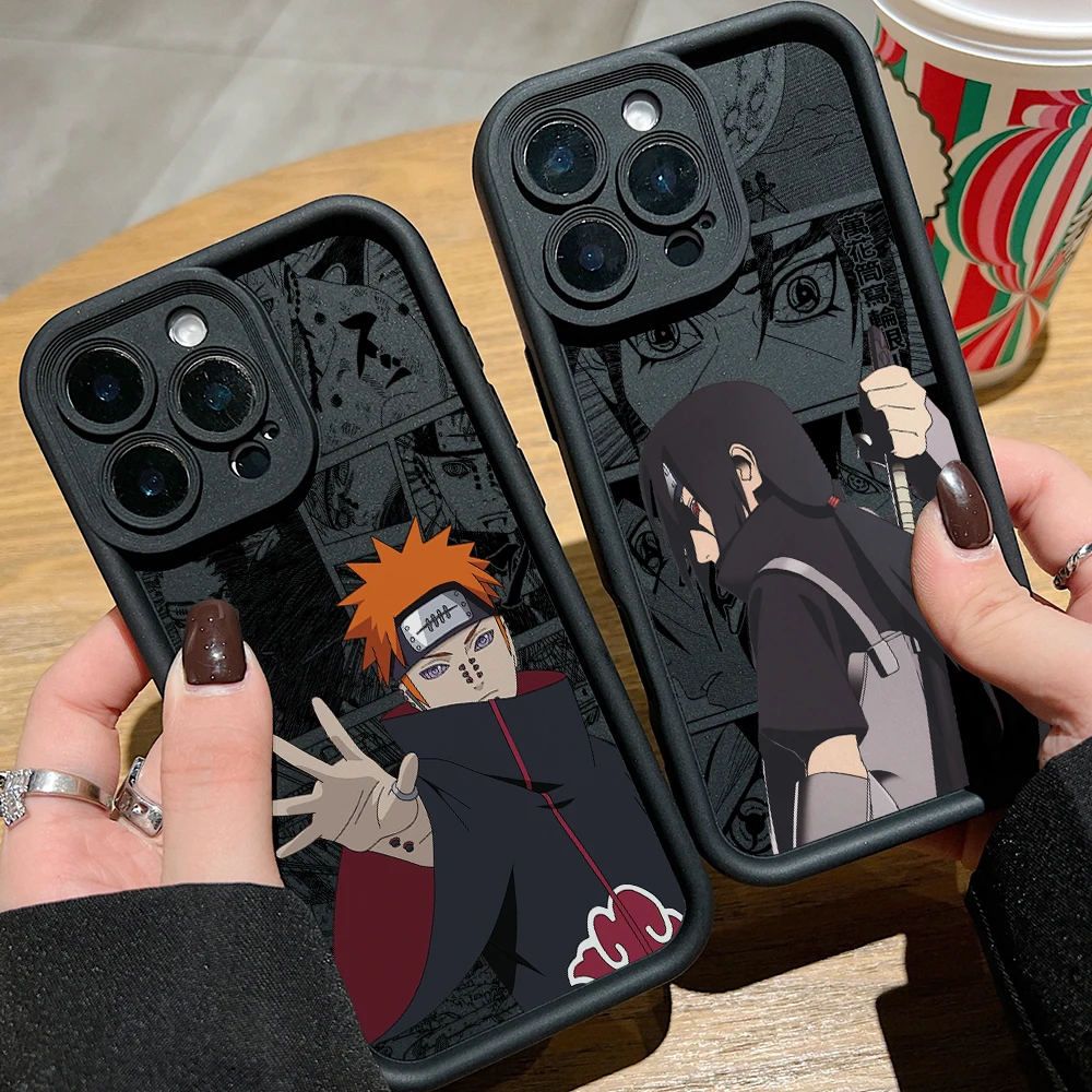 Ninja-Themed Soft TPU Phone Case - Anime Characters Design