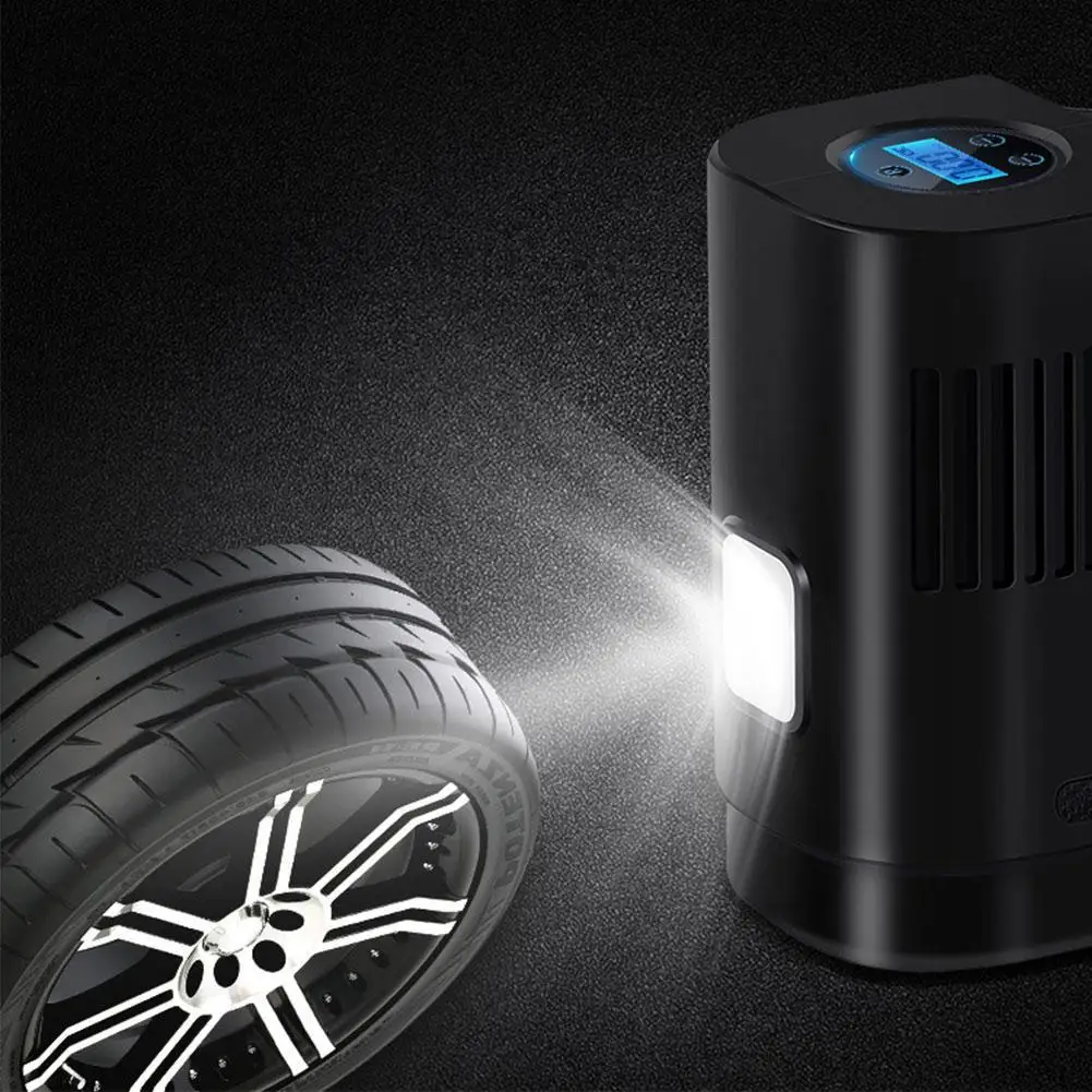 Wireless Car Air Compressor 120W Auto Car Tire Inflator Air Fast Electric LED Inflator With Pump Replenish Pump F9Y5