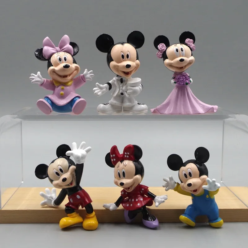 

6 шт./набор, детские фигурки героев мультфильма «Микки Маус»