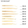 XIUSUZAKI High precision eyelash extension forceps, stainless steel eyelash 3D precise clip for makeup titanium alloy 2