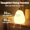 Cute Pear Durian Drumstick Night Light USB Rechargeable Nightlights Silicone Lamp Touch Switch Bedroom Decoration Birthday Gift 2