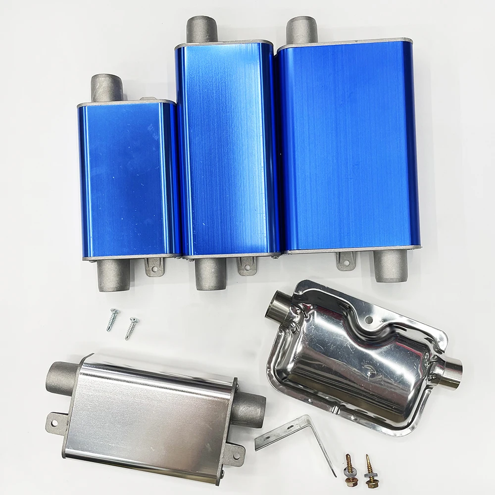Car Parking Heater Generator Muffler 24mm Aluminum Alloy Exhaust Muffler Heater Exhaust Silencer Pipe with Clamps