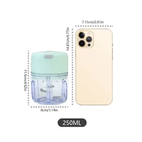 250ml Mini Rechargeable Garlic Chopper Meat Grinder, Durable and Sturdy, Suitable for Crushing Garlic, Chili, Onions, Minced Meat, Nuts and More 2