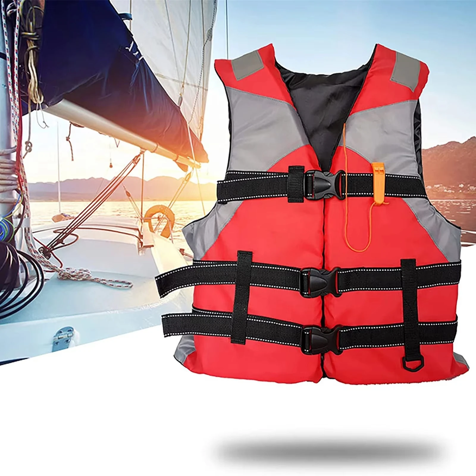 Adults Life Jacket Aid Vest For Kayak Ski Fishing Watersport Boating Surfing