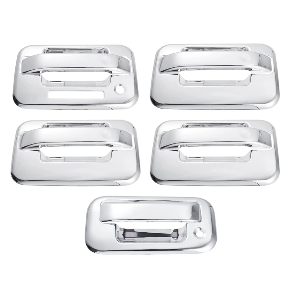 

For Ford F150 4DR 2004-2014 Car Exterior Door Handle Cover & Tailgate Covers Decor Trim Accessories - Silver