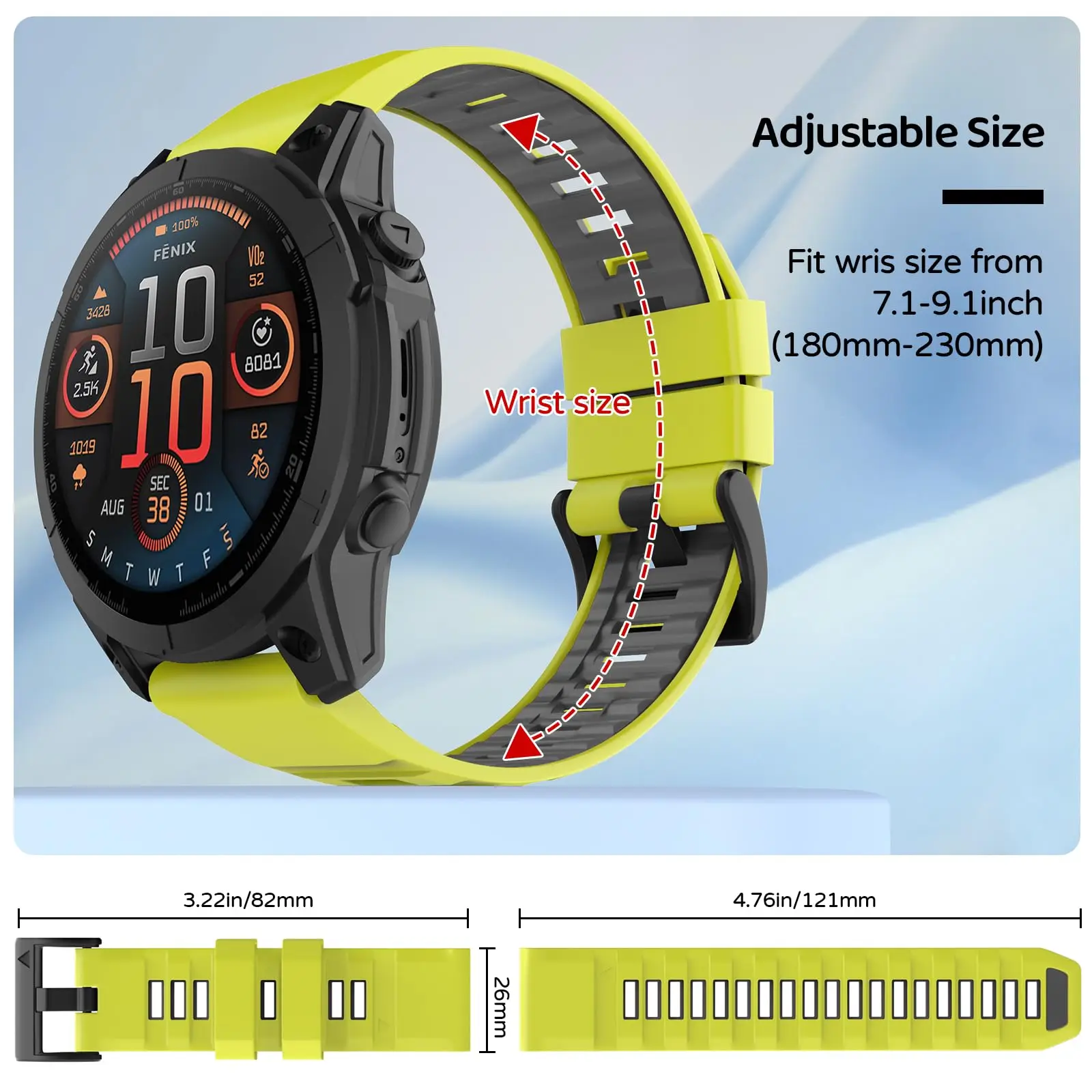 Premium Silicone QuickFit Watch Band - Durable & Versatile Strap Bracelet