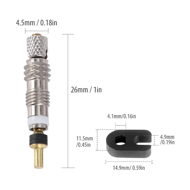 Bicycle Valve Core Remover 2/6/12pcs Bicycle Removable Presta Valve Core Bike Replacement Brass Tubeless Core Remover Tool for Tubeless for Road MTB Bike bicycle valve core bicycle valve tool bicycle valve replacement bicycle valve core remover