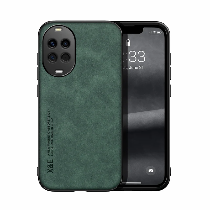 Ultra Magnetic Matte Leather Case & Camera Shell - Shockproof Protective Cover