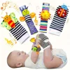 4PCS Baby Rattles Toys for 0-12 Month, Infant Girl Boy Toys for Babies 3-6 Months, Newborn Hand & Foot Toys for 0 to 9 Months 4