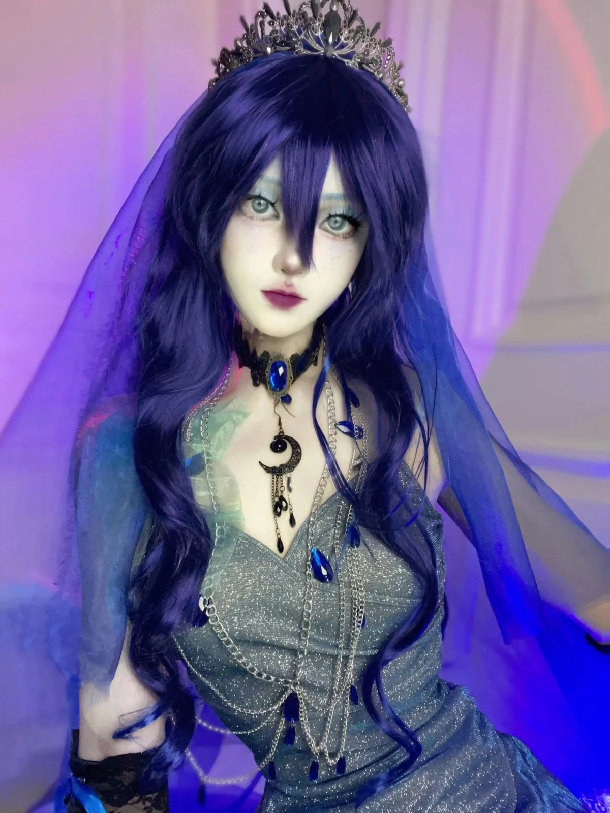 New! Pro Wow Princess Luna Cosplay Wig For Halloween Christmas Festival Party Comic Con Anime Game