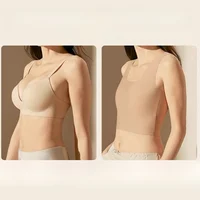Ladies Sports Bra Wirel Sl Breathable Comfortable Nylon Material Fixed Strap Vest Sle Chest Binding Underwear