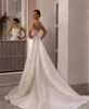 Simple Wedding Dresses Satin Bridal Gowns Sexy Square Collar Graceful Robe For Formal Party Elegant Vestidos De Novia Customized 2