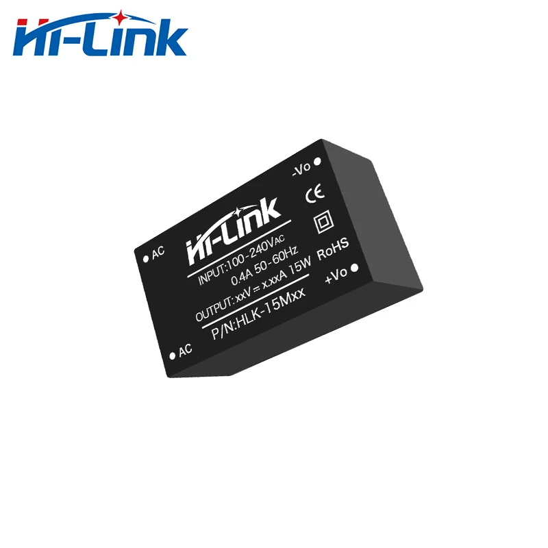 Power adapter power supply switching power supply Hi-Link 15W 5V 9V 12V 15V 24V 3000mA Smart Home High-Efficiency AC DC Power Supply Module HLK-15M05C/09C/12C/15C/24C
