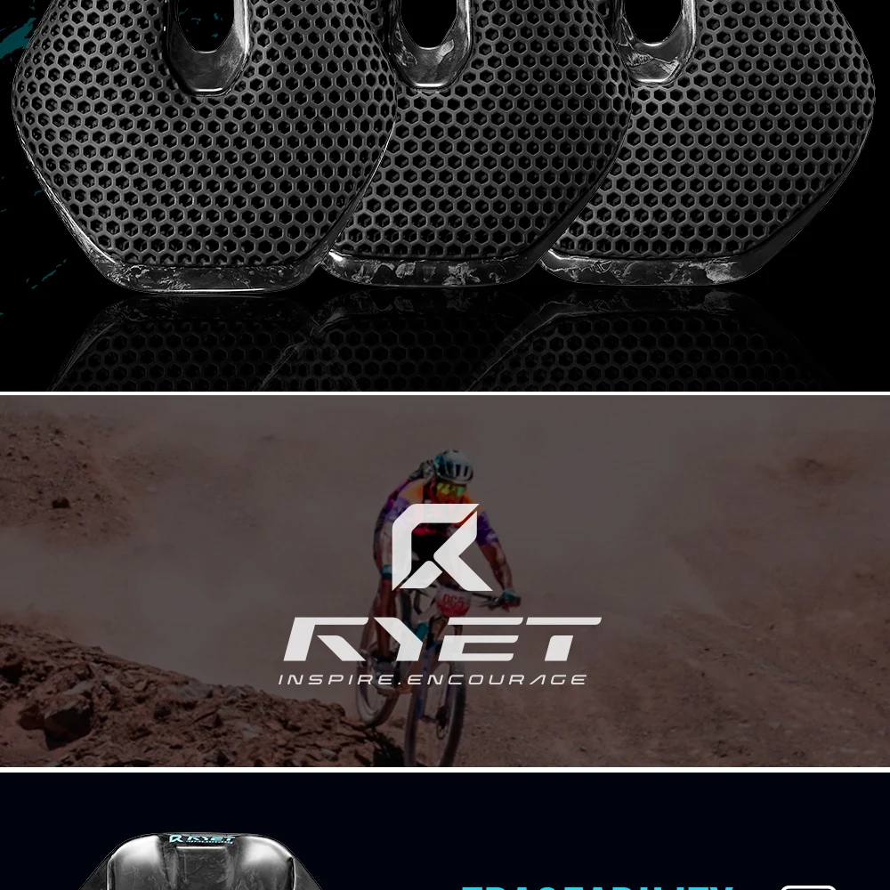RYET 3D-gedruckter Vollcarbon-Fahrradsattel 245*135/145/155mm Fahrradsitz für MTB Gravel Rennrad Sitzkissen Fahrradteile – Detail 2