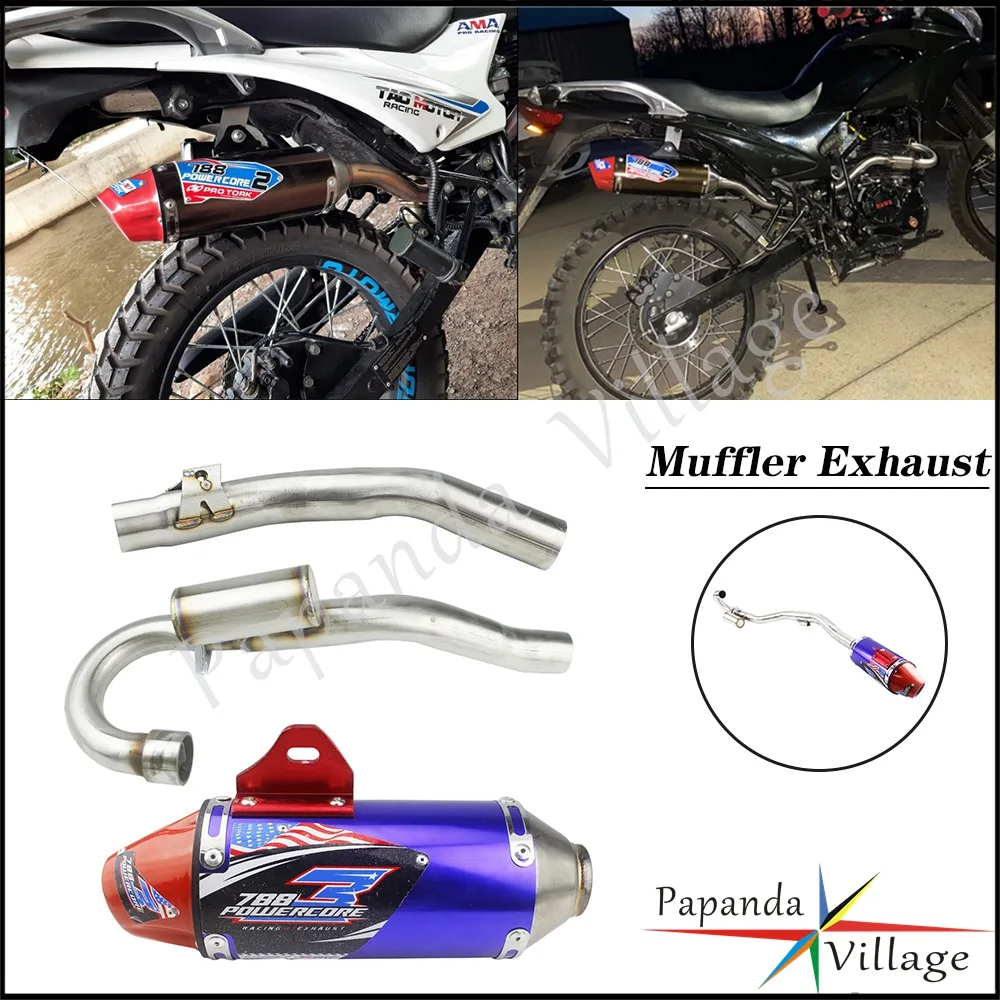 

Для Honda CRF150F CRF230F 2003-2016 мотоциклетный полный выхлопной глушитель труба с выхлопной системой скольжения на липучке хвост тихие трубы