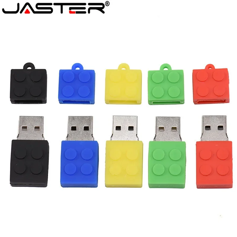 Toy Brick Flash Drive USB 64GB Silica gel Building Block Pendrive 32GB 16GB Pen Drive Real Capacity USB Stick JASTER usb flash drive,flash drive