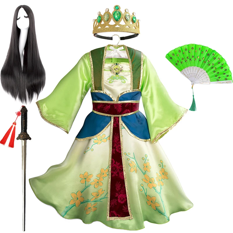 Vestito Principessa Costume Principessa Mulan Bambina Hanfu