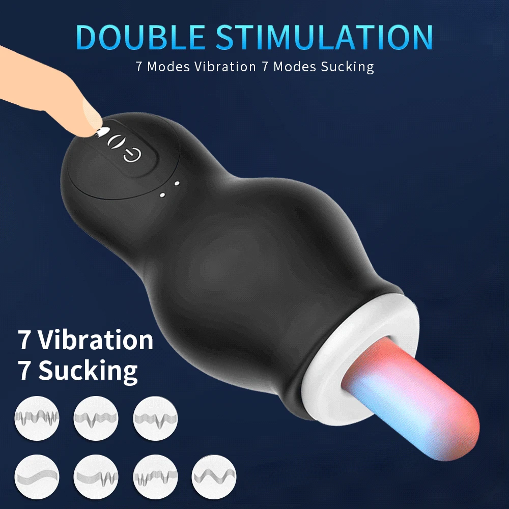 Male Masturbator Cup Male Masturbation Aid Automatic Sucking Penis Vacuum Training Cup Blowjob Orgasm Erotic Pocket Pussy Stroker Adult Sex Toys for Men