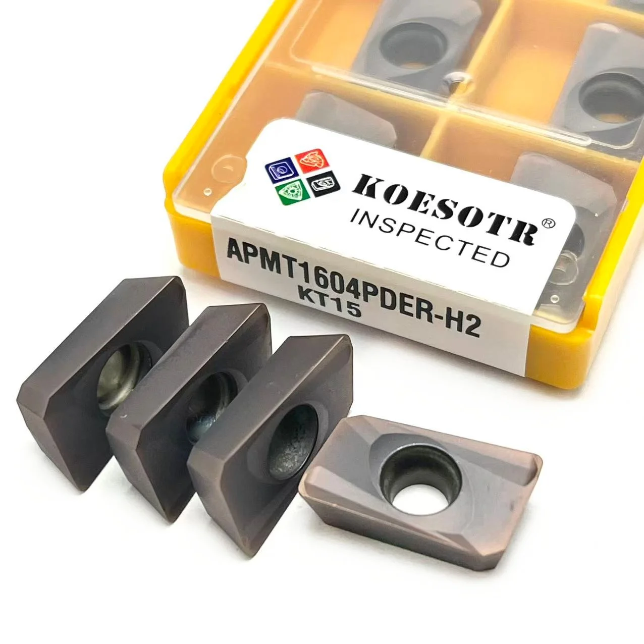 Produktbild von CDBP APMT1604 PDER Wendeschneidplatten – 10 Stück, PVD-beschichtet, Für Stahl & Edelstahl (ISO P15/M15)
