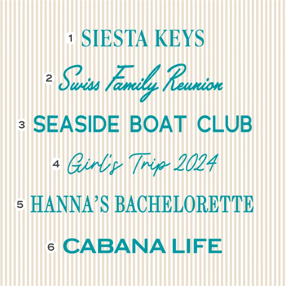 Personalized Towel Monogram Beach Towel Girls Trip Custom Beach Towel Striped Towel with Name Custom Text Towel Preppy Beach 6