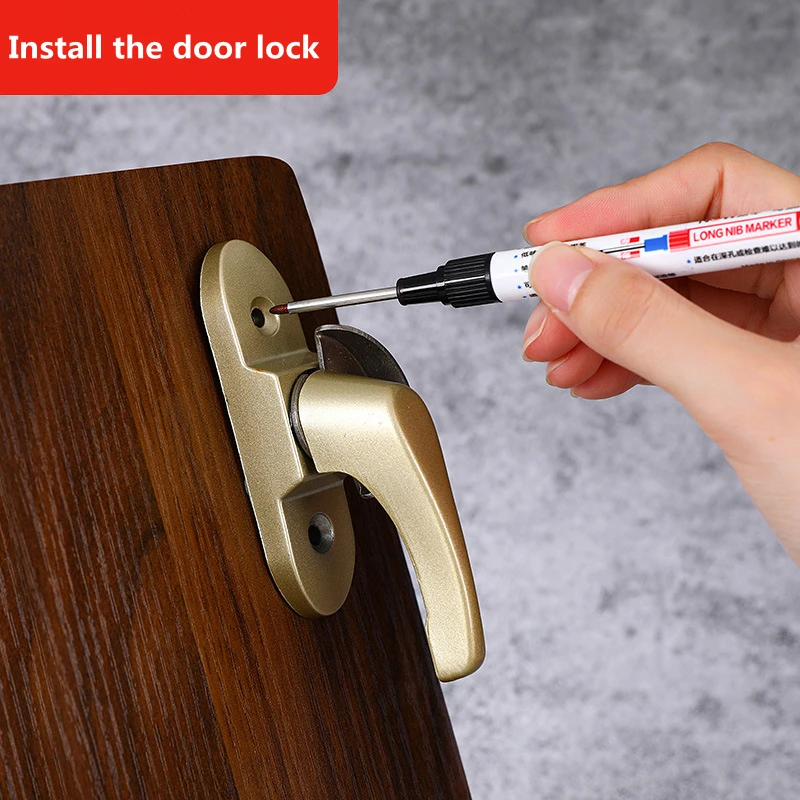 4 개/대 대용량 긴 머리 마커 펜 욕실 목공 장식 다목적 깊은 구멍 마커 펜 펜 검정 잉크