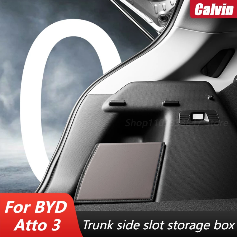 

2PCS for Byd Atto 3 2022-2023 Champion EV Version Trunk Side Slot Storage Box Atto3 Car Tail Box Folding Storage