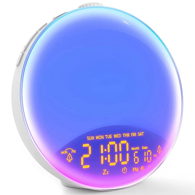 Wake Up Light, Sunrise/sunset Lamp Simulator 6 Color 4 Effect Lights 20