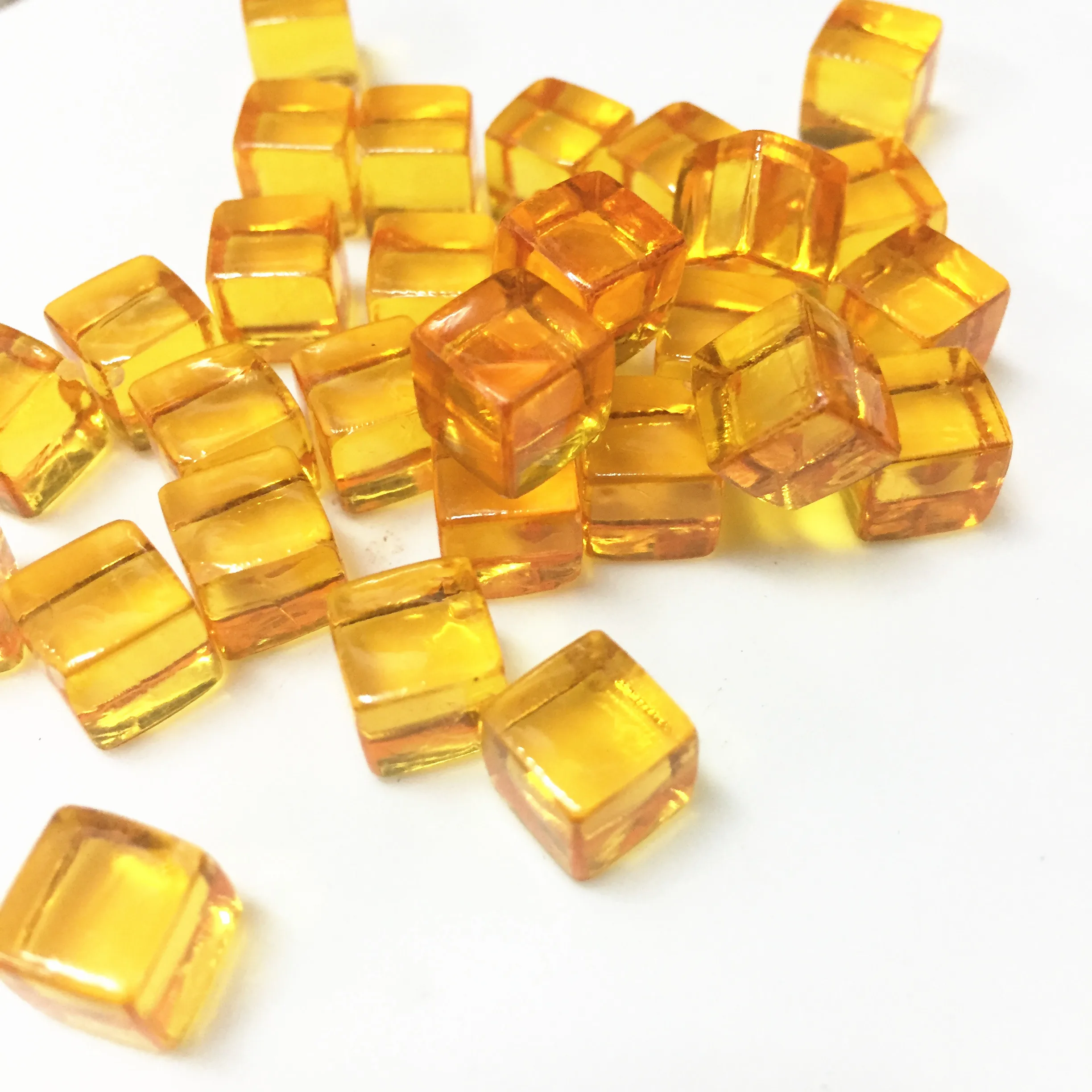Vibrant Multicolor Crystal Dice Set - 50 Piece Collection