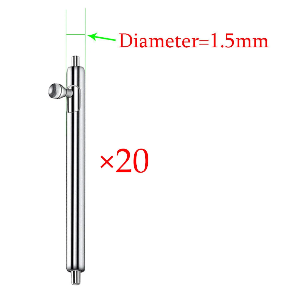 Quick Release Stainless Steel Watch Band Spring Bars - 20pcs, Multiple Sizes