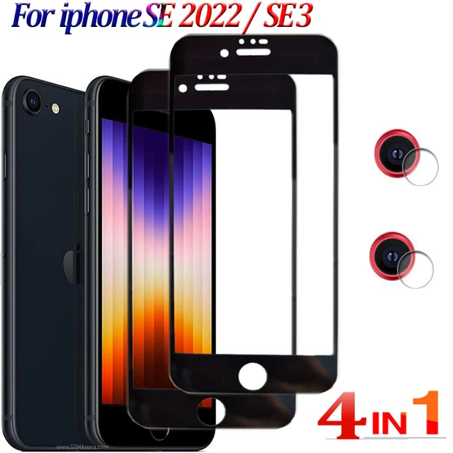 Funda completa de vidrio templado para iPhone, Protector de pantalla con  borde negro para modelos SE 2022, 2020, 7, 8 Plus, SE3 y SE2, 3 unidades -  AliExpress