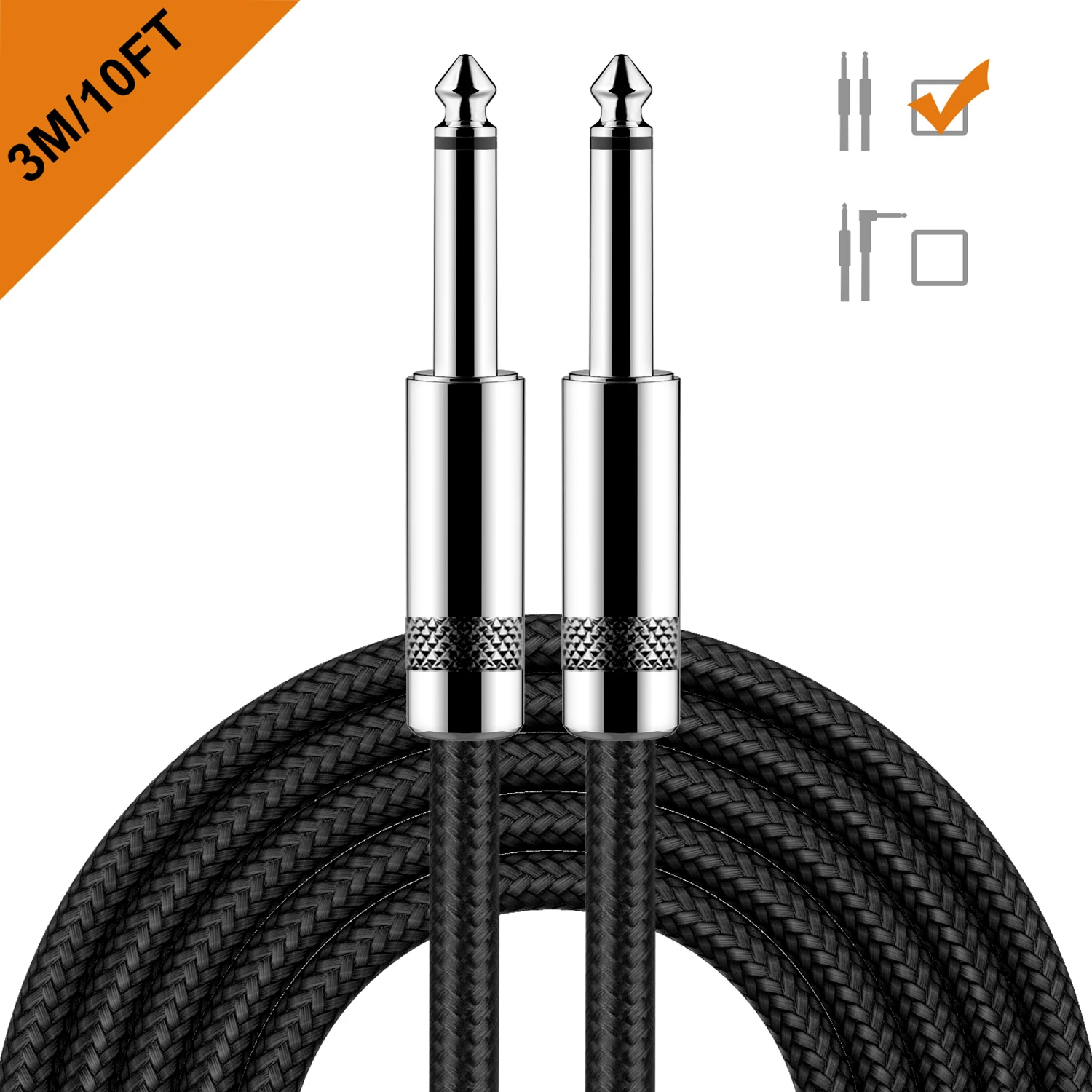 New Bee Guitar Cable 10 ft Electric Instrument Cable Bass