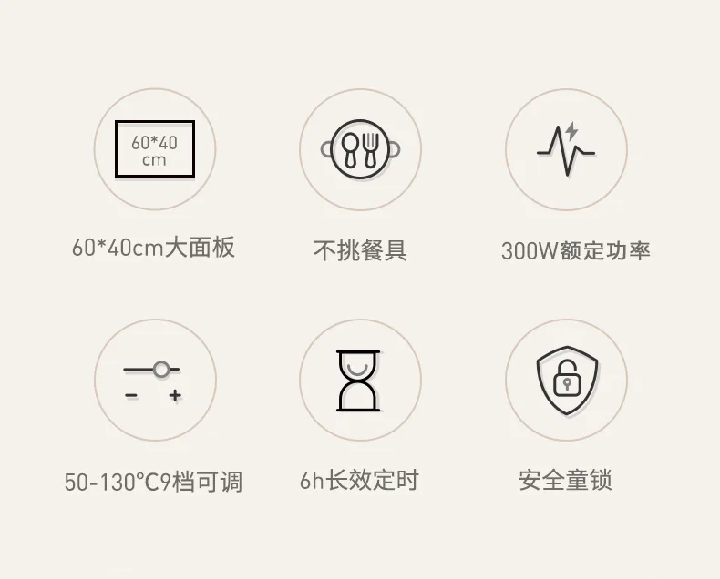 Description Picture 3 of item220V Keep Food Warm with Su Boer Electric Beverage Warmer - Hot Plate and Heat Preservation Pad