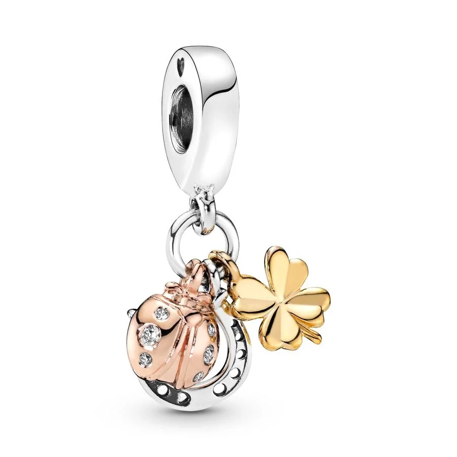 Glow-in-the-dark Firefly Sparkling Bee Red Ladybird Dangle Charm Beads Fit Original 925 Sterling Silver Bracelet Jewelry 3